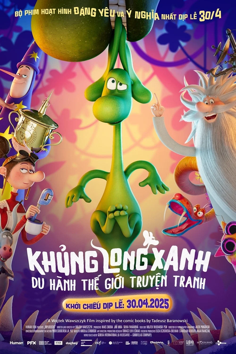 Khủng Long Xanh Du Hành Thế Giới Truyện Tranh - The Green Dinosaur