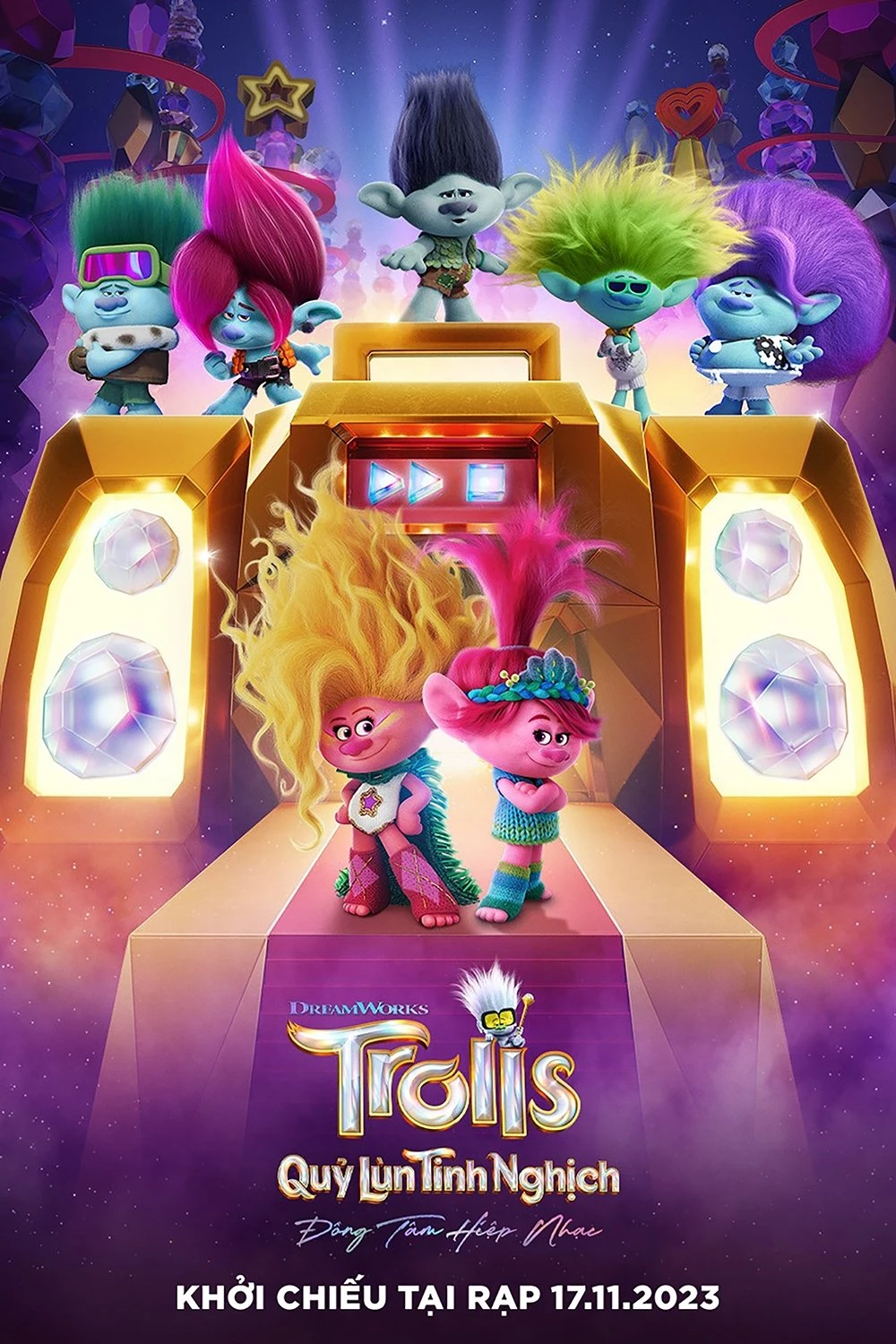 Quỷ Lùn Tinh Nghịch 3: Đồng Tâm Hiệp Nhạc - Trolls Band Together
